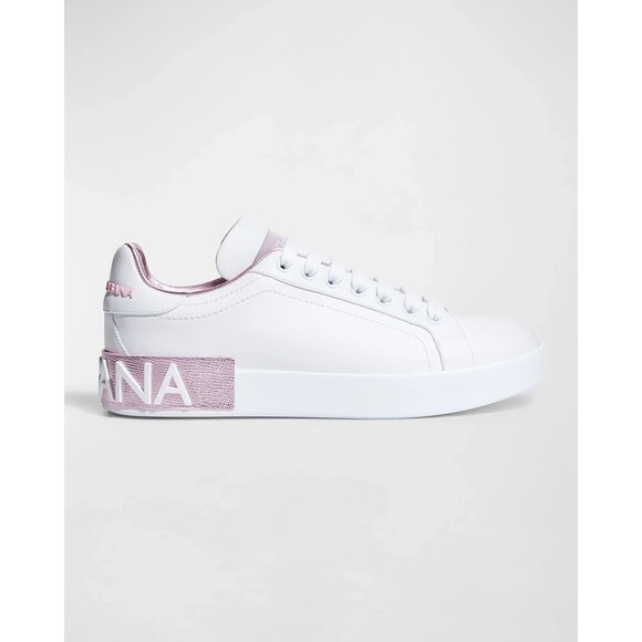 Dolce & Gabbana Portofino Nappa Leather Sneakers Womens EU 39 $695